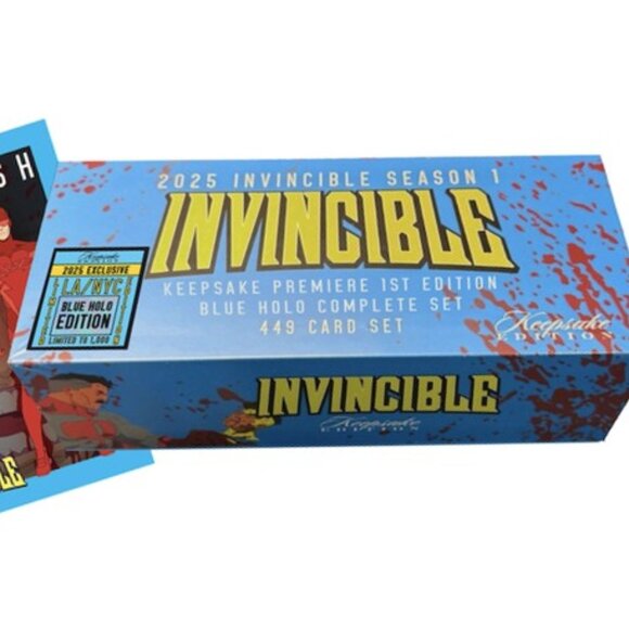 New 2025 Invincible Keepsake Premier 1st Edition Blue Holo Compete Set - Picture 1 of 7